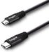 Fasgear 1m Nylon Braided USB C to Micro USB Cable, compatible with Galaxy S7/S6, HTC One/10 & more (Black, 3ft)