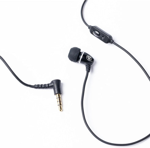 JLab J6MS Black Stereo to Mono In-Ear Single Earbud, Style Headset, 3.5mm Jack, Enterprise Class Microphone.
