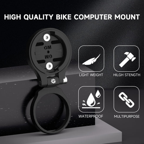 Bike Stem Computer Mount, Adjustable Out Front Mount for Garmin Edge 25 130 200 500 510 520 800 810 820 1000 1030