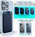 Magnetic Card Holder Wallet for iPhone 15/14/13/12 Series with Magsafe, Leather Wallet for iPhone 15 Pro/Pro Max