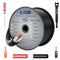 Elecan Pro Series 16/2 Outdoor Speaker Wire Cable, 200 Ft, 16 Gauge AWG, Direct Burial CL3 CL2 Rated (Black)