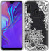 for Galaxy A20 Case - Shockproof Clear Floral Soft TPU Slim Phone Cover for Samsung Galaxy A20, White Mandala