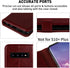 MONASAY Wallet Case for Galaxy S10, Burgundy Flip Folio Leather Cover with Screen Protector & RFID Blocking, 6.1 inch