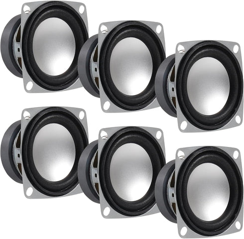 DWEII 6Pcs 2" 4Ohm 3W Full Range Audio Speaker Stereo Woofer Loudspeaker