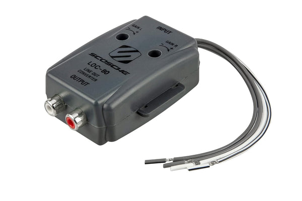 Scosche LOC80 Line Output Converter - 2 Channel RCA Converter for Car Audio