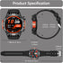 Military Smart Watch for Men, 1.46" Outdoor Tactical Sports Smartwatch, Fitness Watch with Call Function, Black