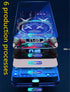 YHan iPhone 12 Pro Max 6.7-inch Case, Colorful Luminous Tempered Glass Protective Case, Personalized for Women and Men
