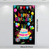 Tatuo Colorful Happy Birthday Banner Door Cover, Photography Party Supplies for Home Outdoor