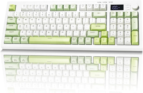 Bangsanth Wireless Keyboard, Quiet Keyboard for Work, Tri-Mode BT5.0/2.4GHz/USB-C, Creamy Keys with RGB