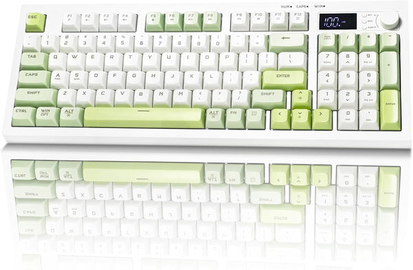 Bangsanth Wireless Keyboard, Quiet Keyboard for Work, Tri-Mode BT5.0/2.4GHz/USB-C, Creamy Keys with RGB