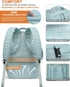 Travel Backpack for Women Men, Waterproof Laptop Backpack, Flight Approved Carry On Bag for 15.6'' Laptop, Lake Blue