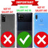STARSHOP Compatible Samsung Galaxy A42 5G Phone Case Cover with Tempered Glass Screen Protector, Black