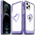 VENA vLove Glitter Clear Case for Apple iPhone 12 Pro Max (6.7"-inch), Heart Shape Dual Layer Slim Hybrid Clear Bumper