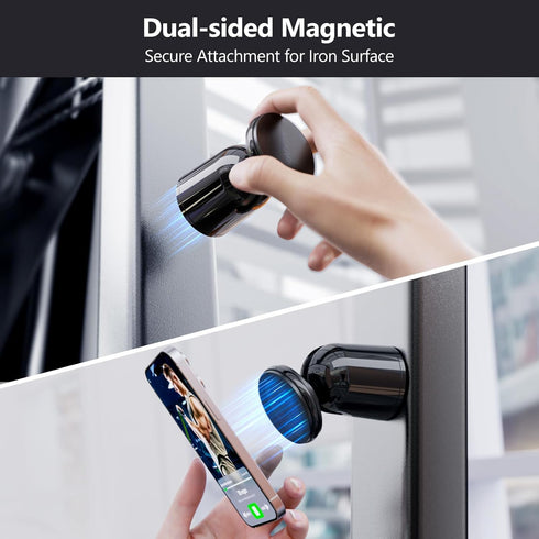 MiiKARE Dual Magnetic Phone Holder for Magsafe, Universal Gym Essentials Phone Mount, 360 Degree Adjustable Cell Phone