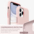 SURPHY iPhone 11 Pro Max Case, Thickened Liquid Silicone Phone Case with Microfiber Lining, Pink