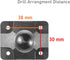 25mm 1 inch arms,25mm Composite,IBPB-33880 iBolt / Composite AMPS Adapter Plate for Industry Standard Dual Ball Socket