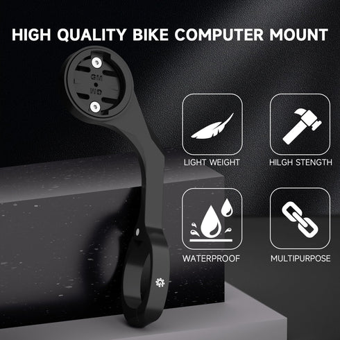 Out Front Bike Combo Mount for Garmin Edge Wahoo Elemnt Computer, Extended Cycling Mount for Bryton Cateye GoPro
