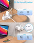 Power Strip Surge Protector, 6 Widely Outlets with 3 USB Ports (1 USB C), 5 Ft Extension Cord Flat Plug for Home Office