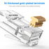 Cat6 RJ45 25 Pack, 10Gbps MOGOOD Pass Through Connectors Ethernet Modular Plug for Solid/Stranded UTP Cable, Easy Crimp