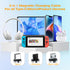 Magnetic Charging Cable 3.3ft 540° Rotating 3 in 1 Charger, 3A Fast Charging USB Data Transfer for Type C/Micro