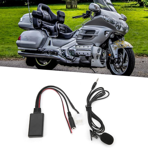 POCREATION Car Audio Cable, DC 12V AUX Bluetooth 5.0 Adapter Replacement for Honda Goldwing GL1800