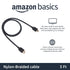 2.0 3ft, 4K@60Hz, 18Gbps, 2160p, 48 TV/PS5/Xbox/Roku/Blu-ray, Amazon Basics Nylon-Braided HDMI Cable, bit, Compatible