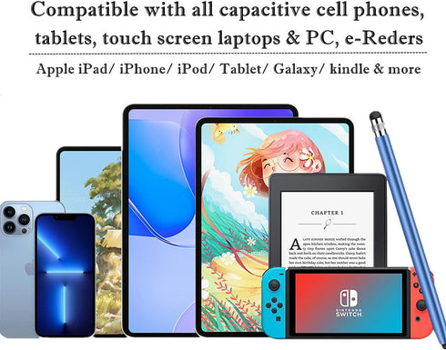 Stylus Pens for Touch Screens (2-Pack), Sensitivity & Precision Stylus Pens for iPhone/iPad Pro/Samsung Galaxy/Tablets