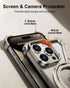 Z Case for iPhone 15 Pro Max, Frameless with MagSafe Kickstand, 360° Rotatable, Ultra Thin Metal Hard Case