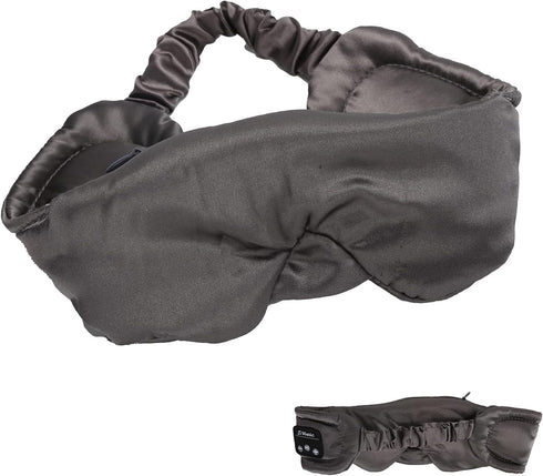 Silk 5.0 Eye Mask,Sleep Headphones, Handsfree Music Blackout Eye Cover,Builtin Speaker and Microphone,Sleeping Blindfold Mask for Men Women Office Travel (Grey)