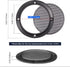 Facmogu 2PCS 5in Universal Speaker Grills, Black Round Mesh Decorative for Speaker Mounting & DIY