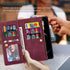 UEEBAI Wallet Case for Samsung Galaxy S21 FE 5G, Vintage PU Leather Cover with Card Slots and Zipper Pocket