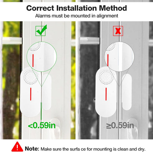 Door Window Alarm, 110DB for Kids Safety, Wireless Sensor Burglar Alarm for Home (5PCS)