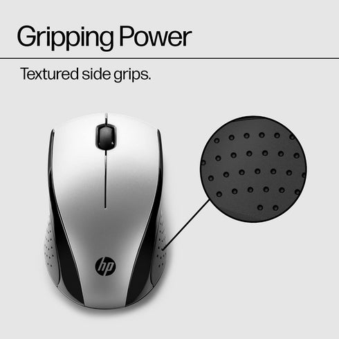 HP X3000 G3 15-Month 1600 XP,8, 11 (683N9AA#ABL) Wireless Mouse Silver, up to Battery,Scroll Wheel, Side Grips