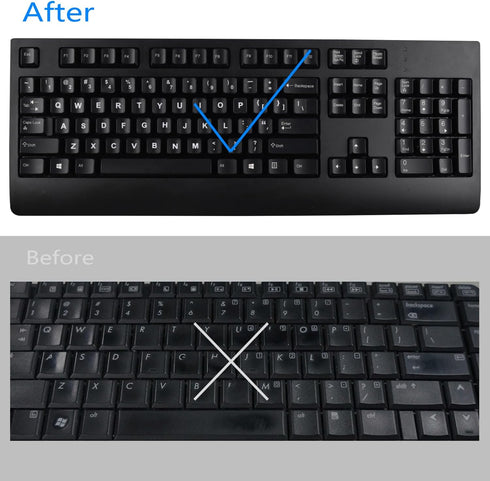 MUBUY-GOL 2 Pack Set (120 English Keyboard Stickers Big Letter Full Pcs), Universal PC Computer Laptop Desktop Keyboard