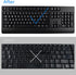 MUBUY-GOL (6-in-1), Universal Korean Keyboard Stickers Black Background with White Lettering for Computer Laptop