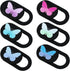 Qulkws 6 Pcs Webcam Cover Slide Butterfly Design Ultra-Thin Laptop Camera Cover 0.73''x0.35''