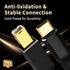 6N (1.64ft/0.5m) USB B to USB C Audio Cable, OFC Gold-Plated Braided Printer Cable, for Hi-Fi DAC, Amplifier, DJ