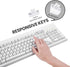 Perixx PERIBOARD-106 US W Wired Performance Keyboard - Full Size 17.9"x6.6"x1.7" - 20 Million Key Press Life - White