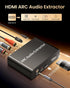 4K@60Hz, 192KHz 3.5mm HDMI ARC Audio Extractor HDMI ARC Audio Adapter Converter Splitter to Optical TOSLINK SPDIF + RCA