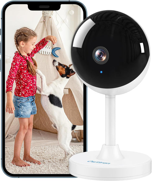 owltron Indoor Security Camera 2K, 2.4GHz WiFi Baby Monitor with Motion/Cry Detection, Night Vision, 2-Way Audio