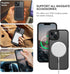 BENTOBEN iPhone 15 Plus Case - Black, Slim Shockproof, Translucent Matte, MagSafe Compatible, 6.7" Protective Cover.