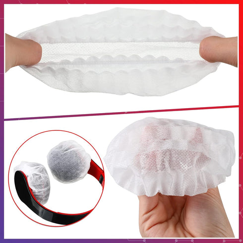 Hoteam 500 (8-11cm), Headsets, Pcs Disposable Headphone Covers, Non-Woven Sanitary Headphone Hygiene Covers