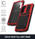 Samsung Galaxy S21 Case Compatible, Heavy Duty Aluminum Metal Waterproof Shockproof Protector Cover Hard Case (Red)