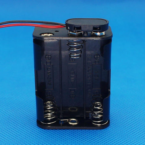4 Set Thicken Battery Holder 6 x AA and T Type Wired Battery Clip Standard Snap Connector