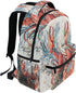 Krafig Backpacks Backpack Daypack Watercolor Red Lobsters Corals Boys Girls Kids School Bookbag, School Bag Travel