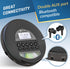 KLIM Discman MP3 Nomad Portable CD Player with Long-Lasting Battery - with Headphones - Radio FM - Compatible CD Player