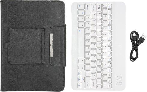 Portable Bluetooth Keyboard and Case with Detachable Keyboard, Slim Shell Cover, Built-in Stand for 9.7in to 10.1in iPd