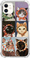 Cute Cat Painting Case for iPhone 12 and 12 Pro, Cool TPU Protective Phone Cover