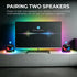 LENOLL 2 Pack Set, Magnetic Mini Bluetooth Speaker with RGB Lights, Dual Wireless Stereo Speaker Portable Small