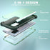 IDweel Galaxy A71 5G Case with Tempered Glass Screen Protector, Slim Hybrid 3 in 1 Heavy Duty Protection, Mint Green